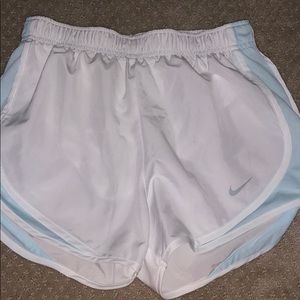 Nike blue and white athletic shorts